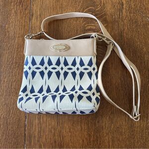 Spartina 449 Blue and Cream Crossbody Bag
